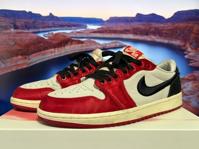Trophy Room × Nike Air Jordan 1 Low OG "Sail and Varsity Red"