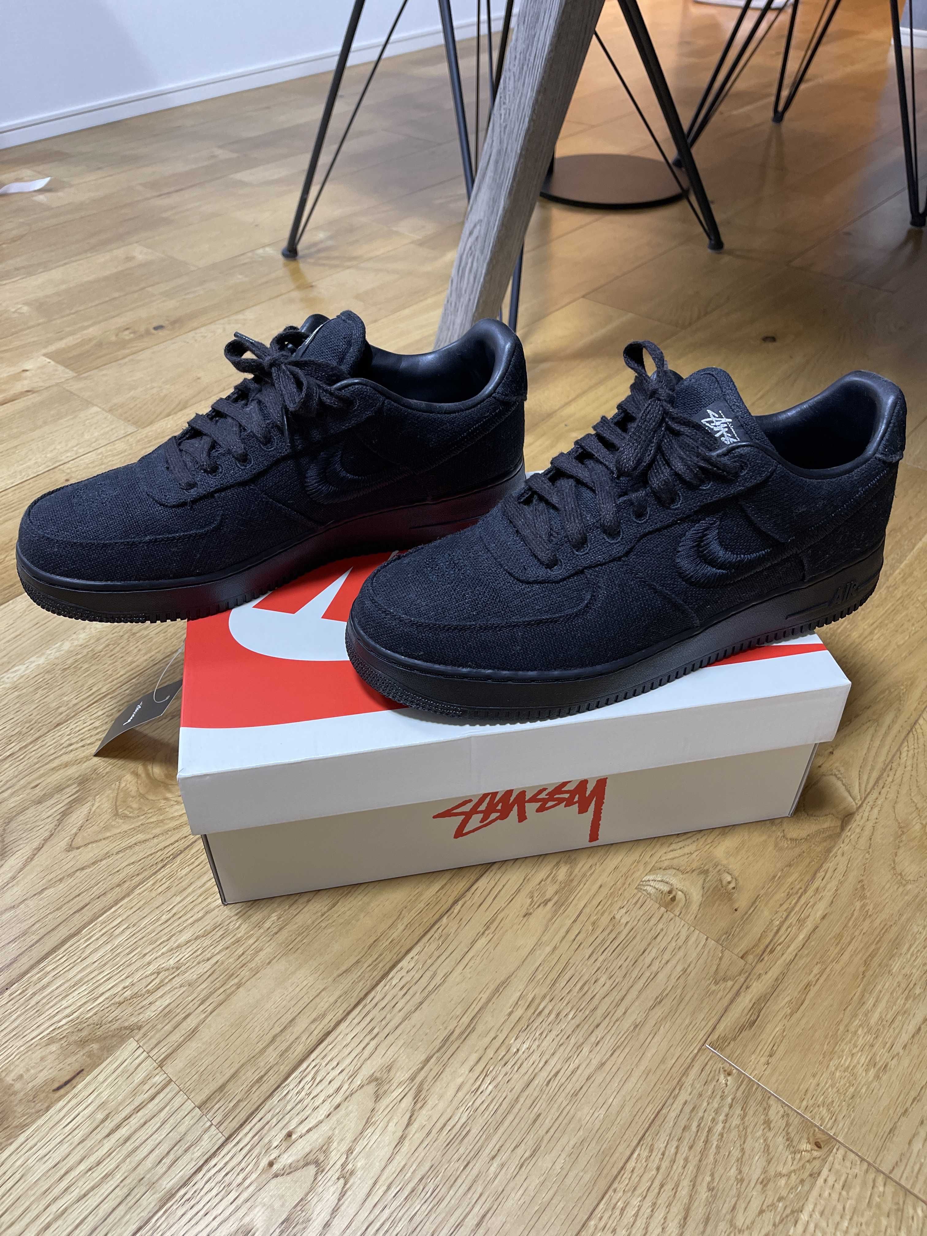 Stussy × Nike Air Force 1 Low "Triple Black"