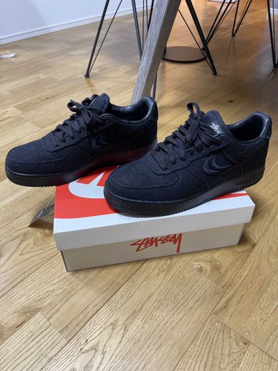 Stussy × Nike Air Force 1 Low "Triple Black"