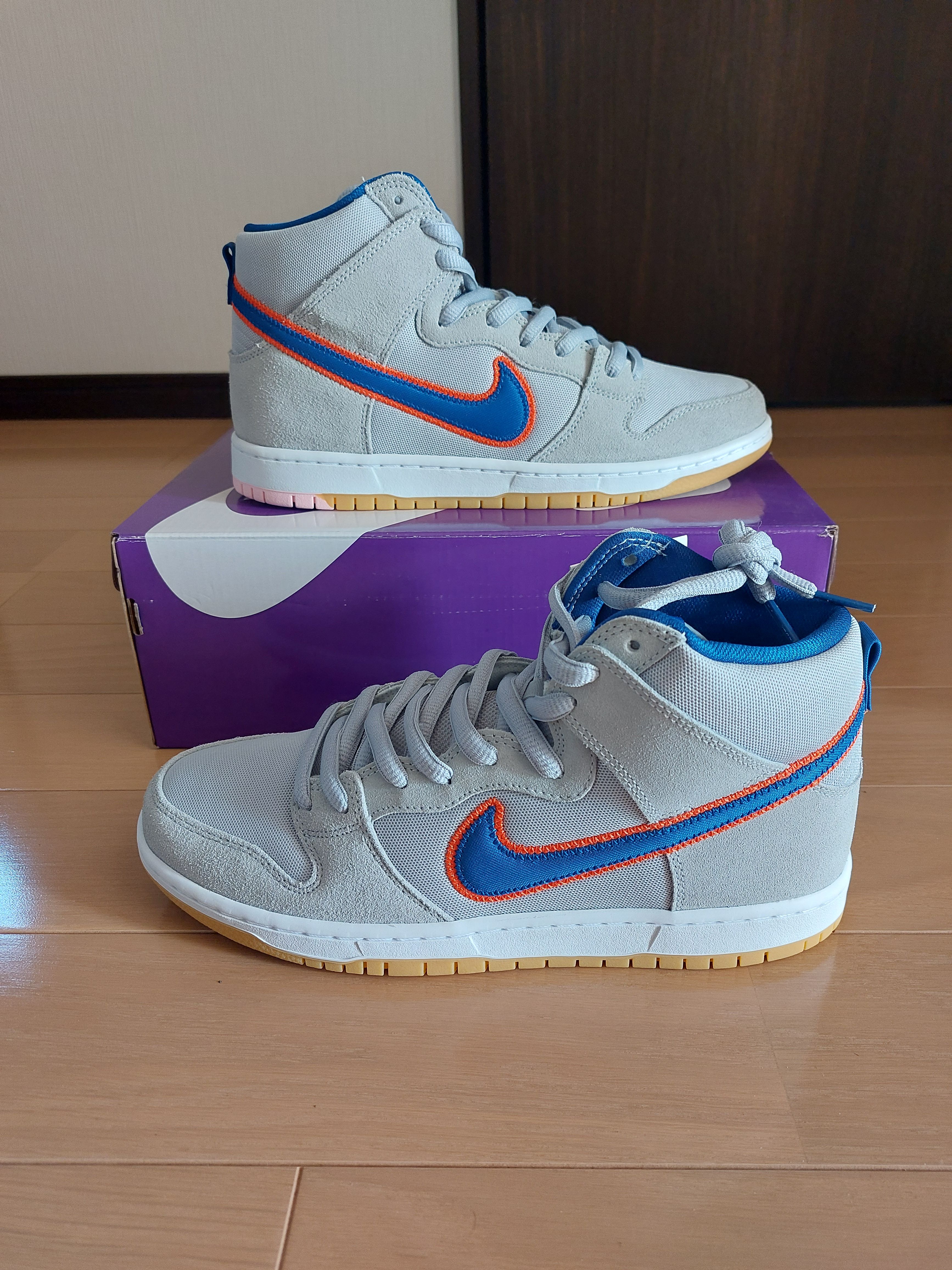 Nike SB Dunk High "Rush Blue and Team Orange/New York Mets" 