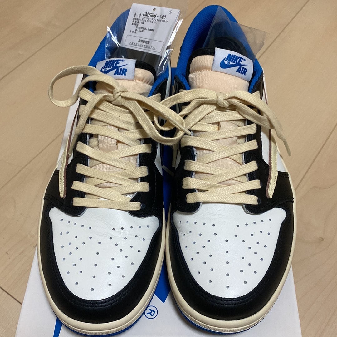 Travis Scott × fragment design × Nike Air Jordan 1 Low OG SP "Military Blue"