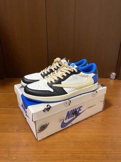 Travis Scott × fragment design × Nike Air Jordan 1 Low OG SP "Military Blue"