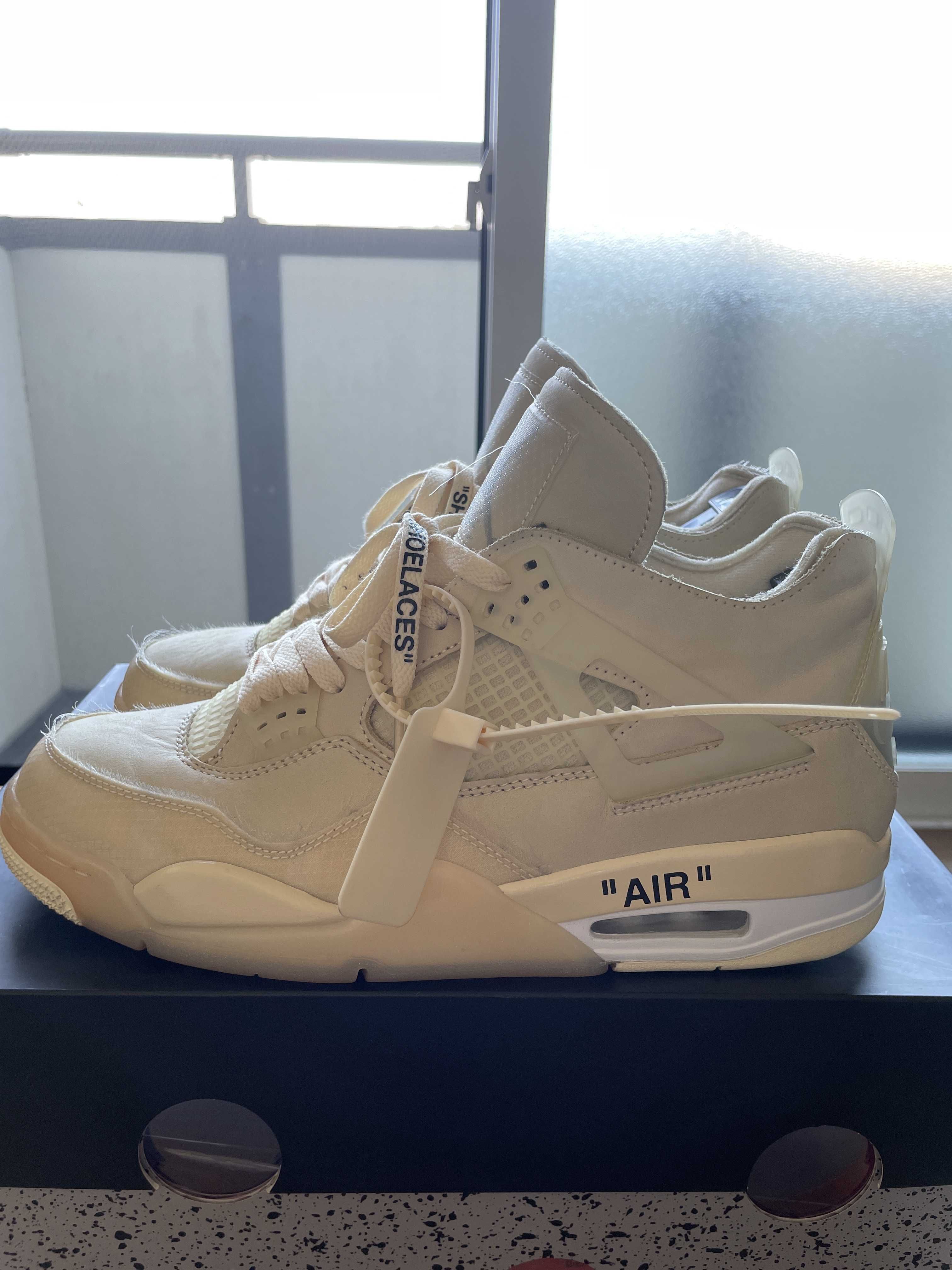 Off-White × Nike Women's Air Jordan 4 SP "Sail"