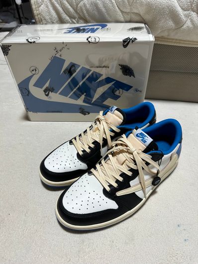 Travis Scott × fragment design × Nike Air Jordan 1 Low OG SP "Military Blue"