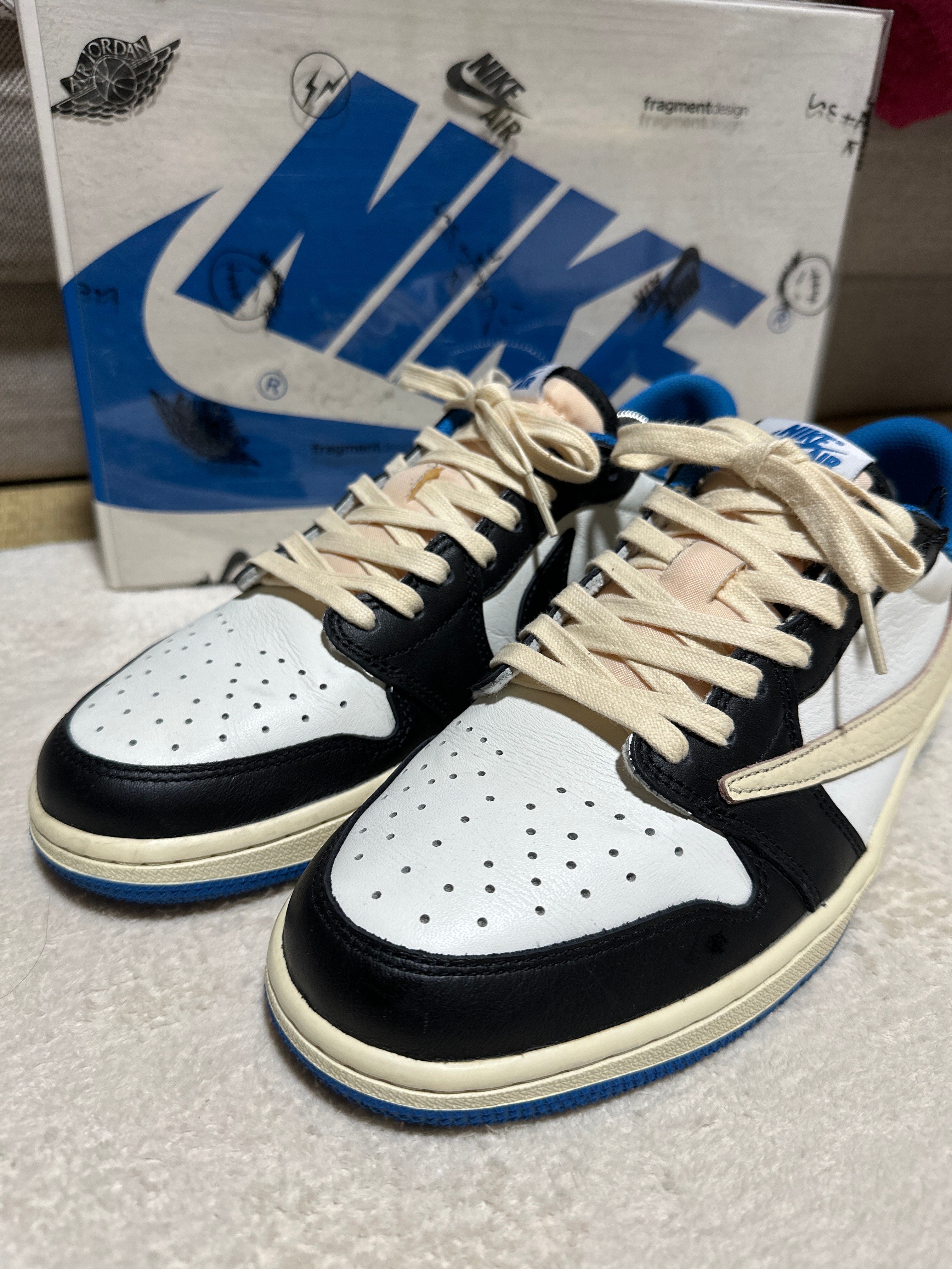Travis Scott × fragment design × Nike Air Jordan 1 Low OG SP "Military Blue"