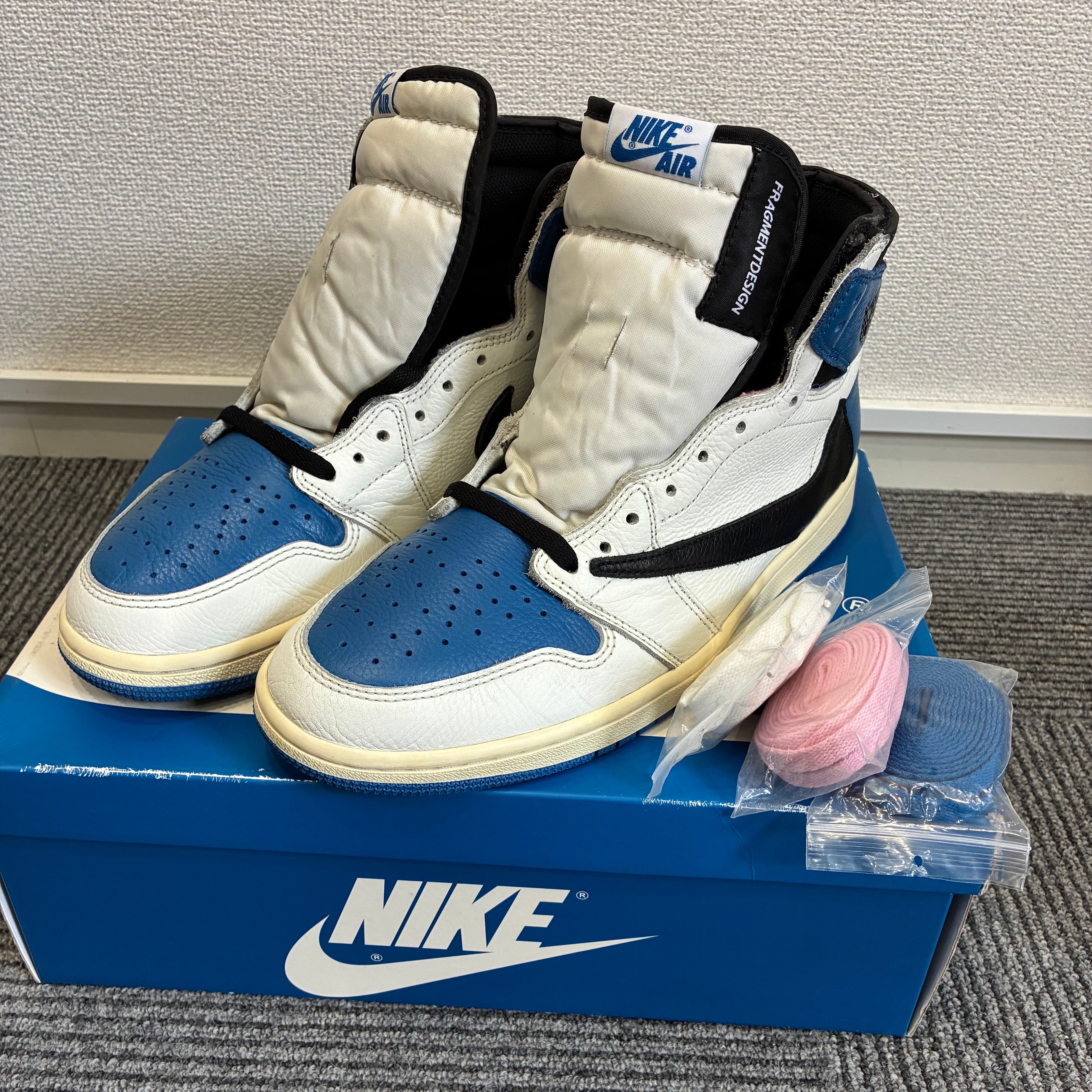 Travis Scott × fragment design × Nike Air Jordan 1 Retro High OG SP "Military Blue"