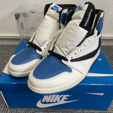 Travis Scott × fragment design × Nike Air Jordan 1 Retro High OG SP "Military Blue"
