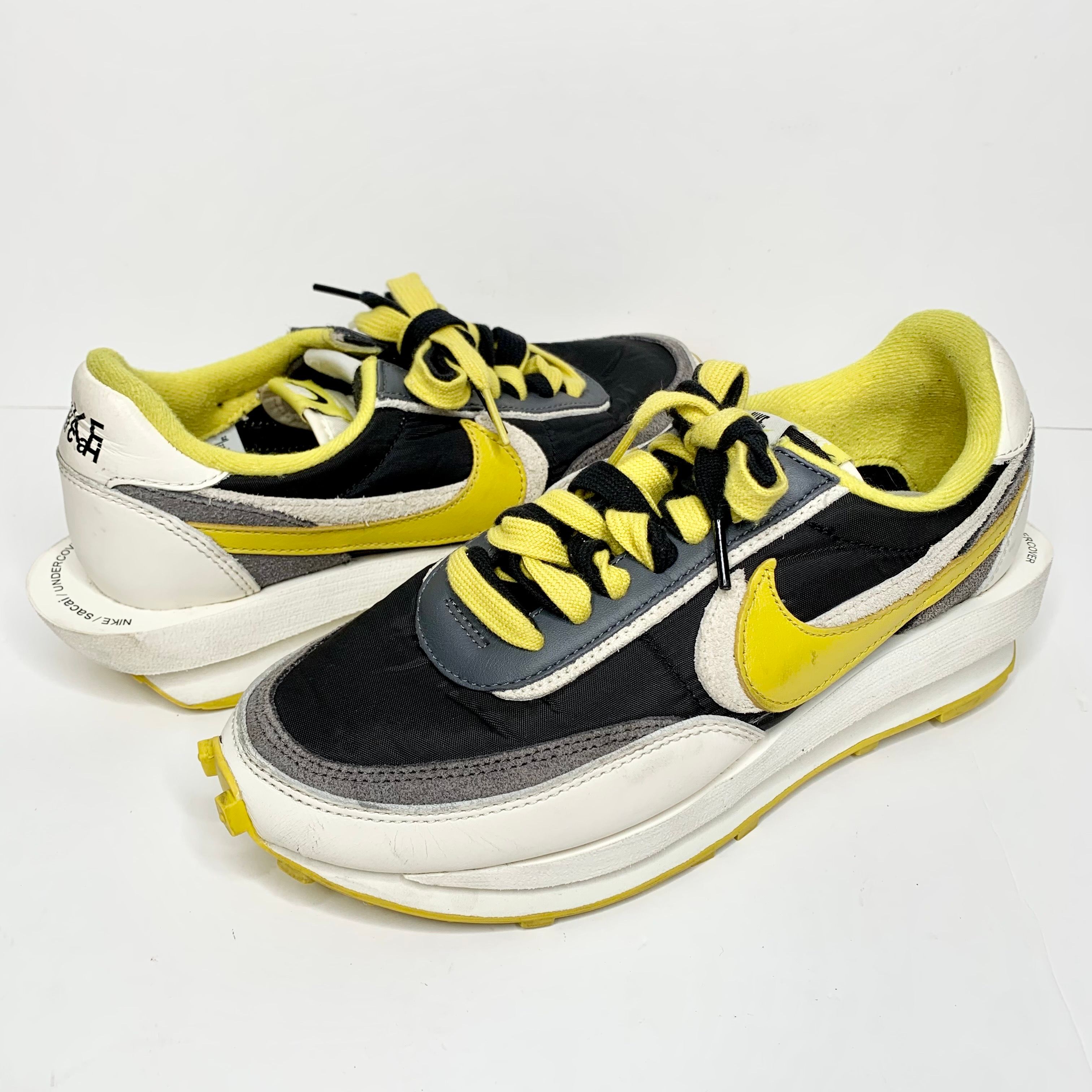 UNDERCOVER × sacai × Nike LD Waffle "Black/Sail-Dark Grey-Bright Citron"