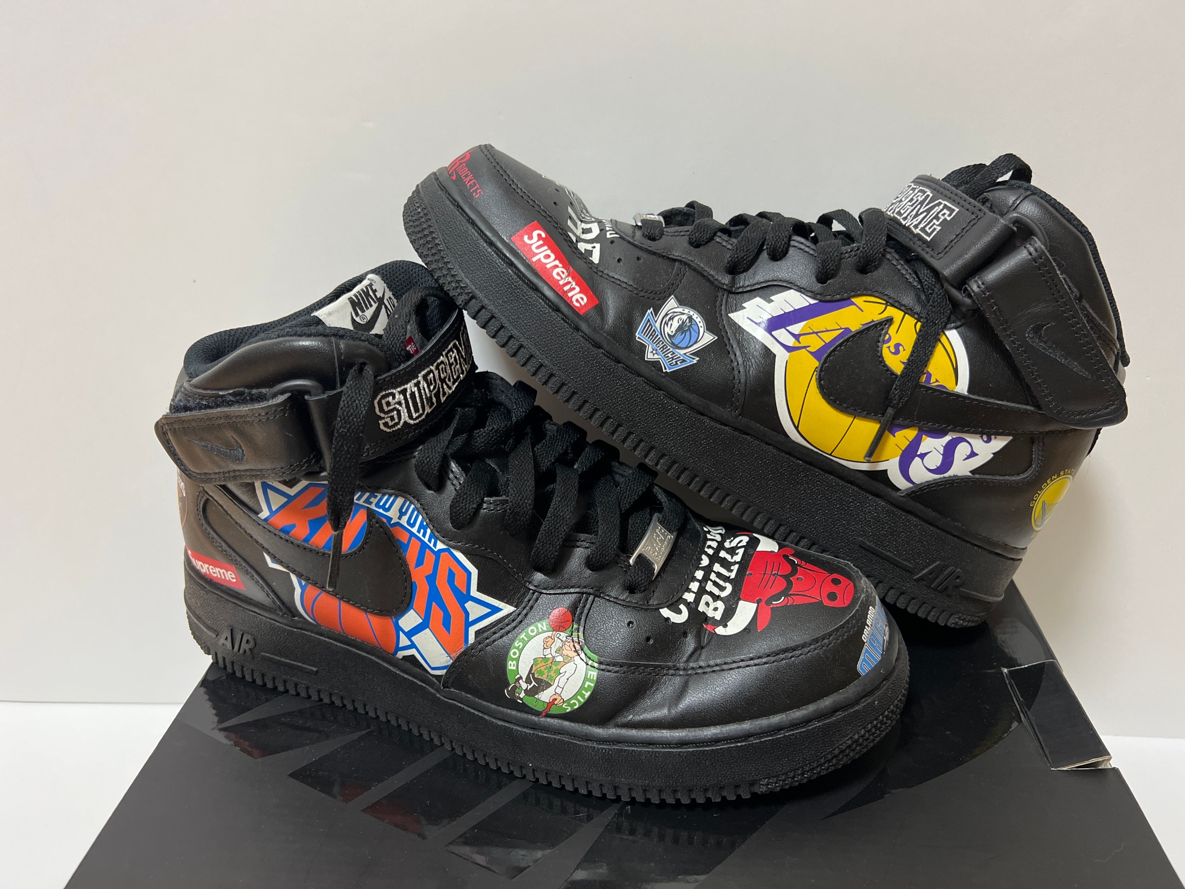 Supreme × NBA × Nike Air Force 1 Mid '07 "Black"