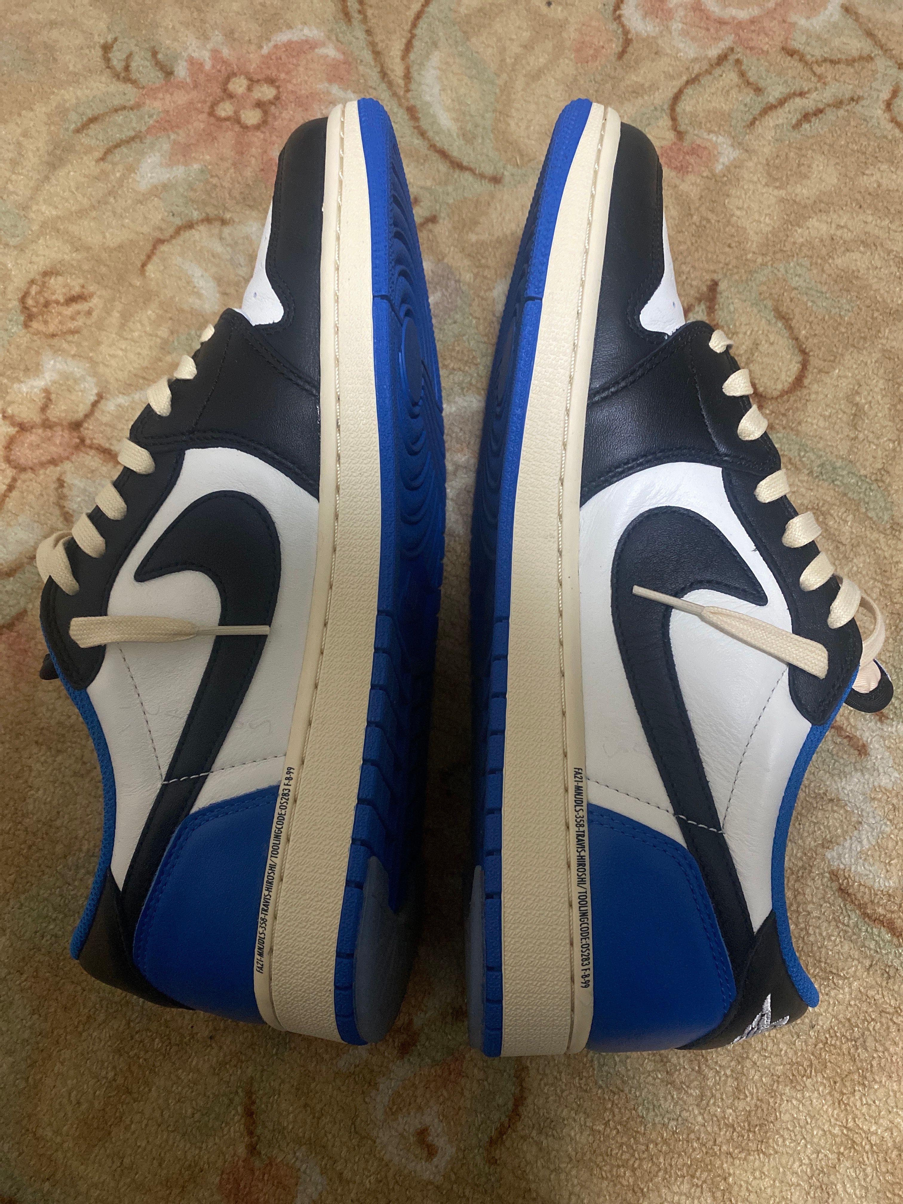 Travis Scott × fragment design × Nike Air Jordan 1 Low OG SP "Military Blue"