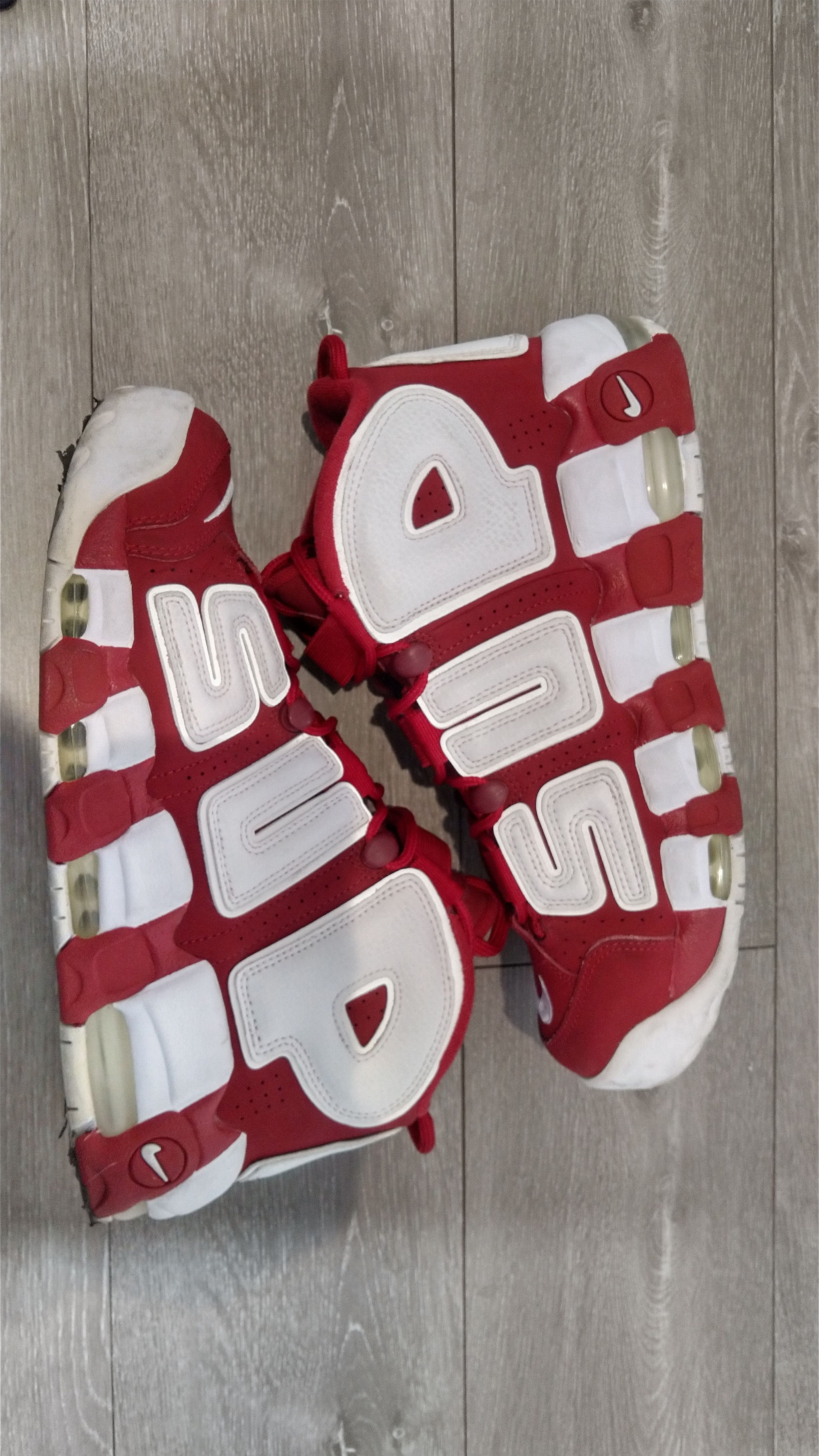 Supreme × Nike Air More Uptempo "White/Red"