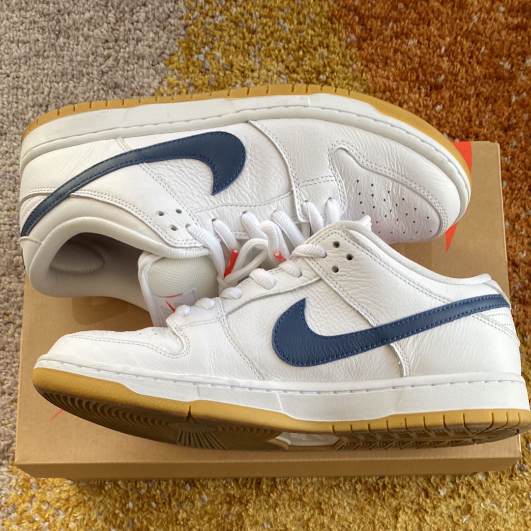 Nike SB Dunk Low "Orange Label White Navy"