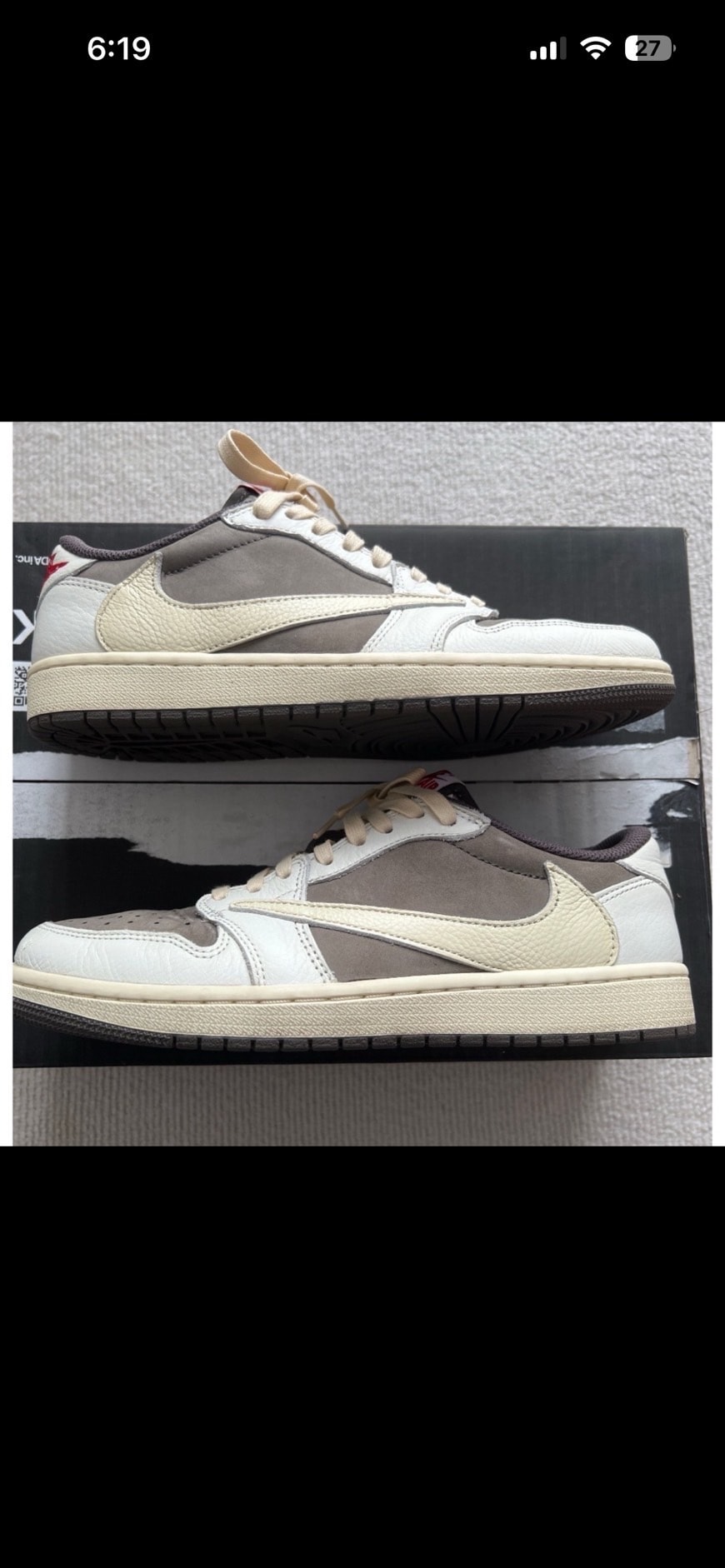 Travis Scott × Nike Air Jordan 1 Low OG SP "Reverse Mocha/Sail and Ridgerock"