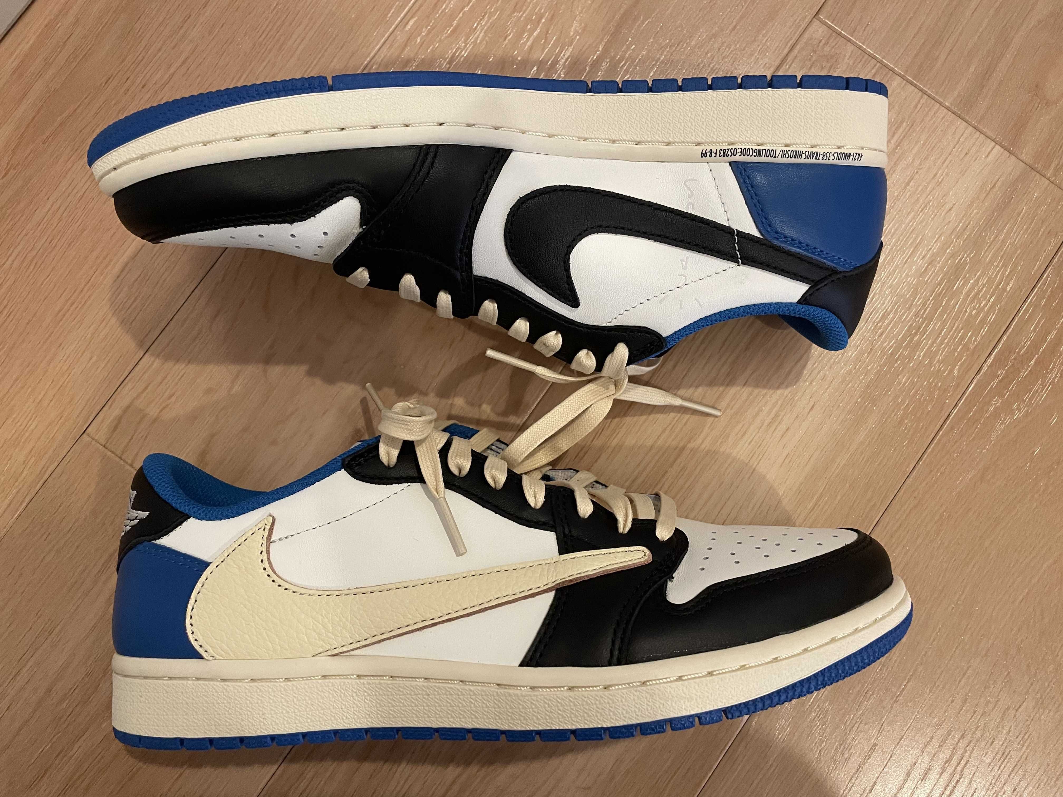 Travis Scott × fragment design × Nike Air Jordan 1 Low OG SP "Military Blue"