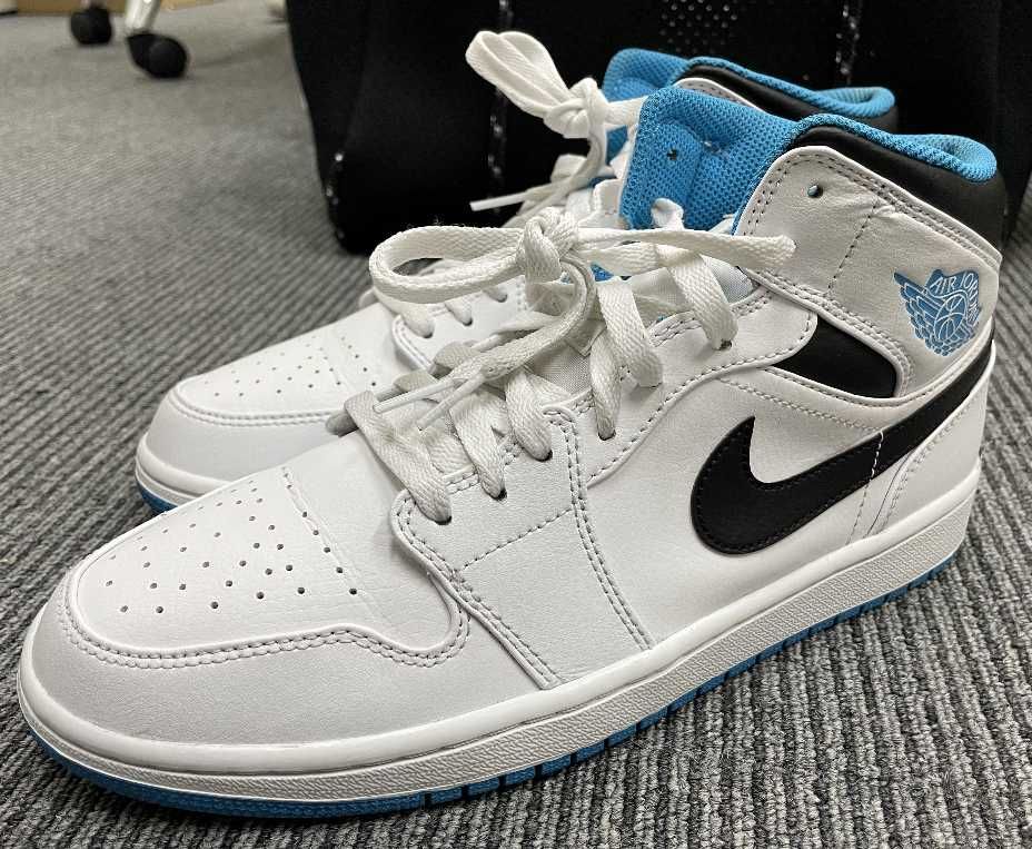 Nike Air Jordan 1 Mid "White/Laser blue"