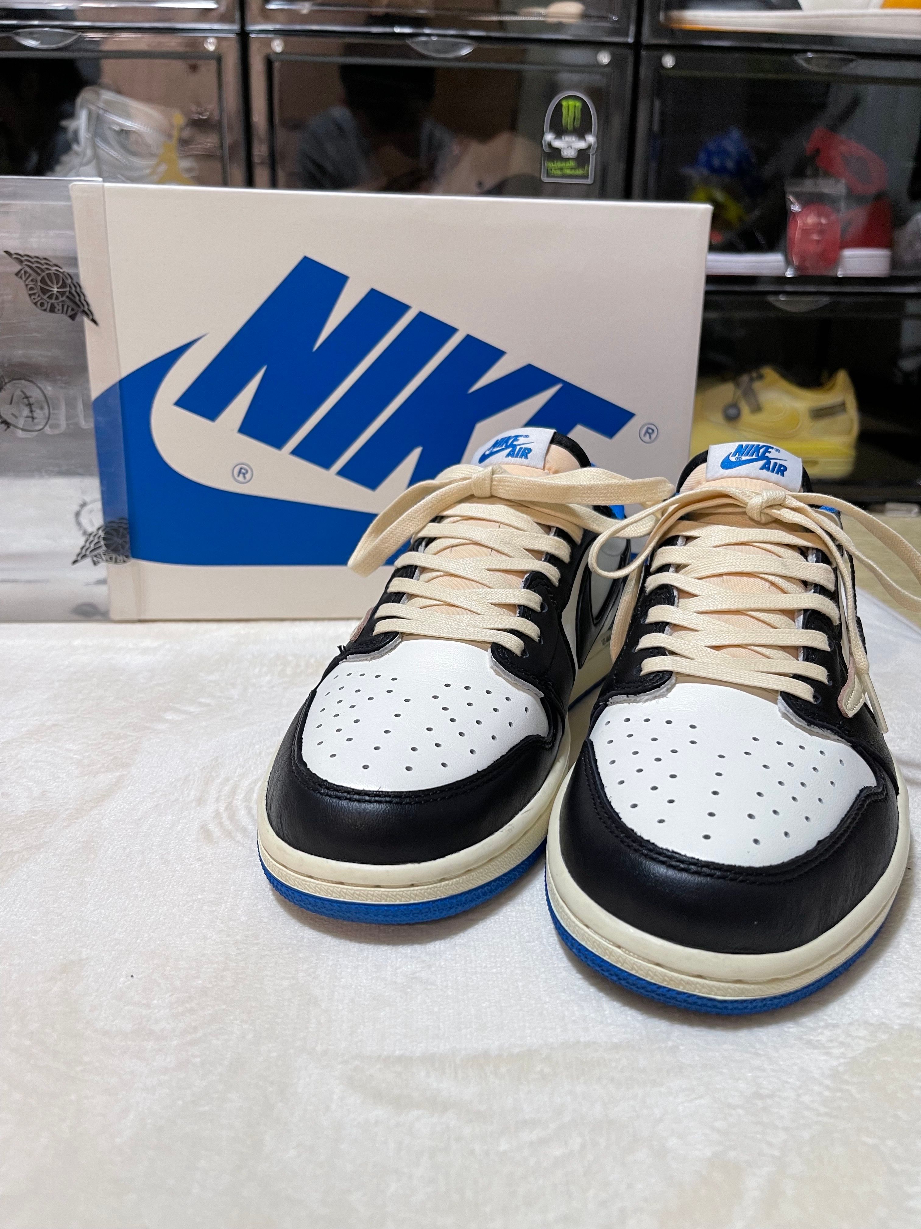 Travis Scott × fragment design × Nike Air Jordan 1 Low OG SP "Military Blue"