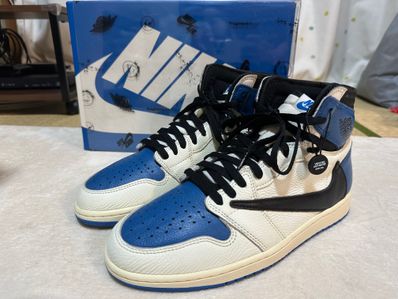 Travis Scott × fragment design × Nike Air Jordan 1 Retro High OG SP "Military Blue"
