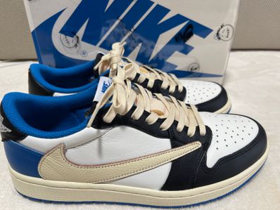 Travis Scott × fragment design × Nike Air Jordan 1 Low OG SP "Military Blue"