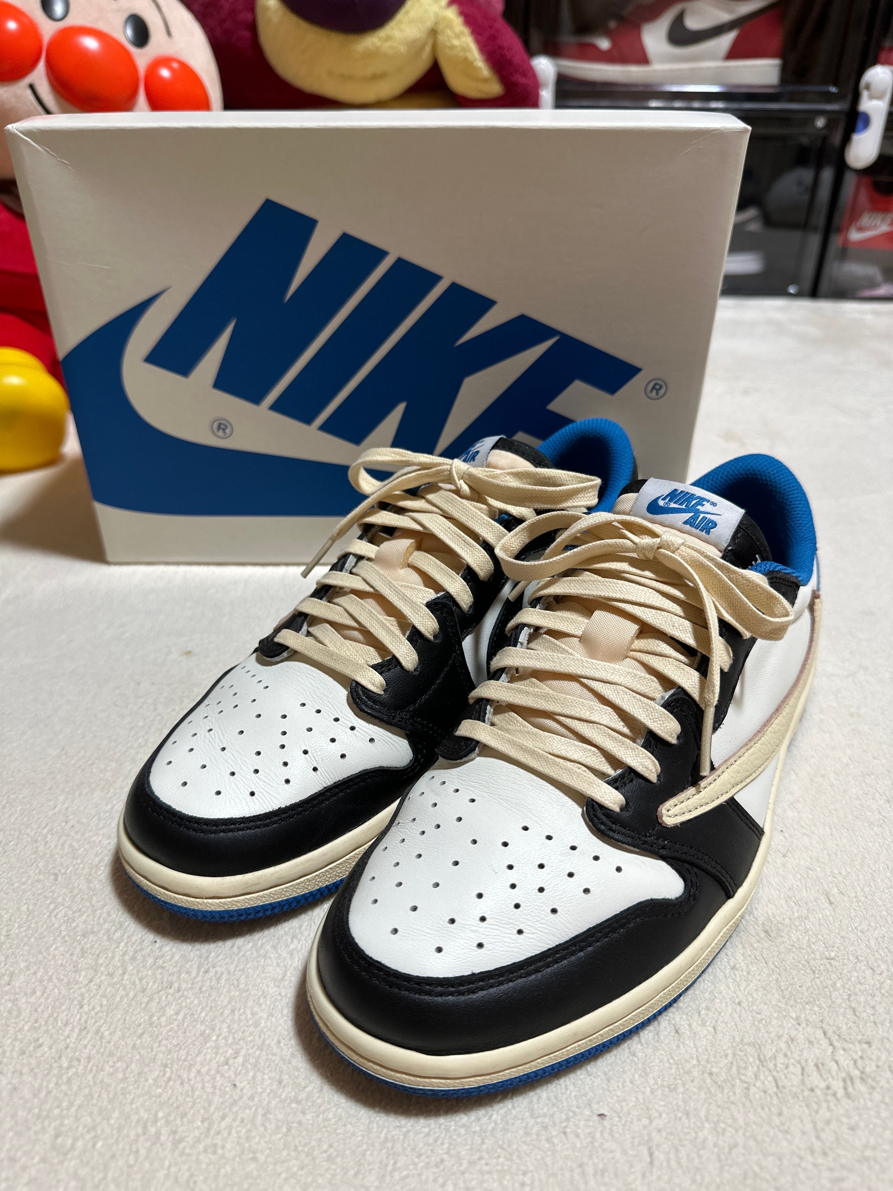 Travis Scott × fragment design × Nike Air Jordan 1 Low OG SP "Military Blue"