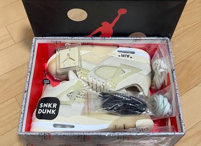 Off-White × Nike Women's Air Jordan 4 SP "Sail"