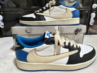 Travis Scott × fragment design × Nike Air Jordan 1 Low OG SP "Military Blue"