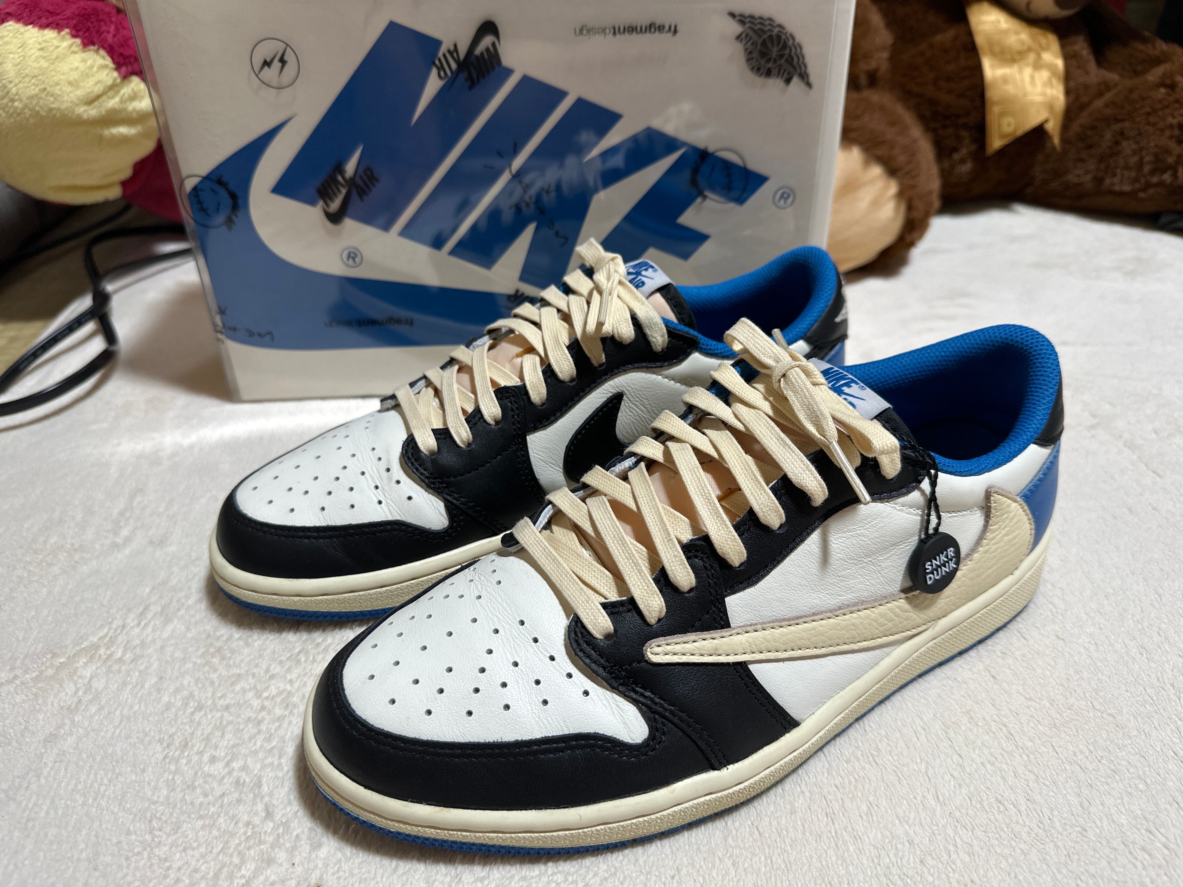 Travis Scott × fragment design × Nike Air Jordan 1 Low OG SP "Military Blue"