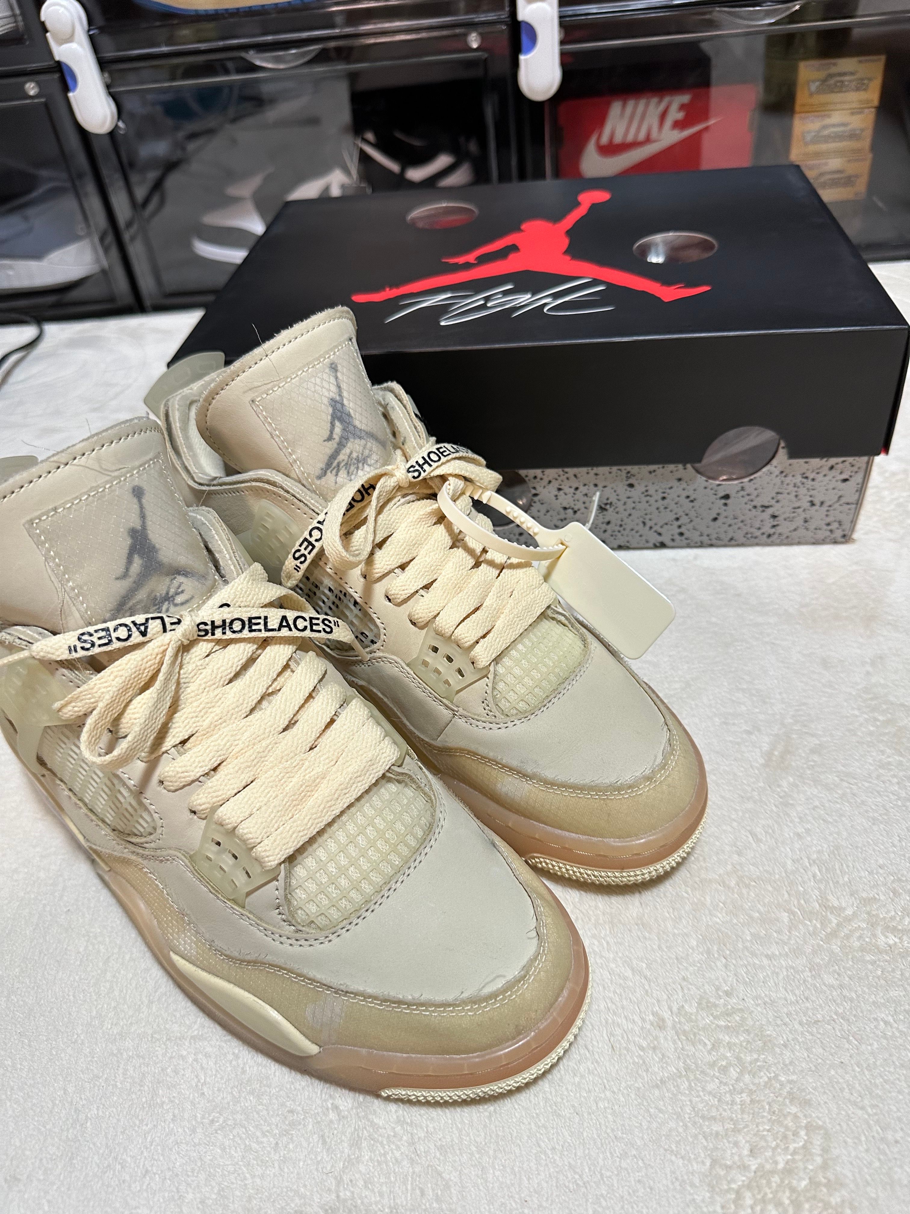 Off-White × Nike Women's Air Jordan 4 SP "Sail"