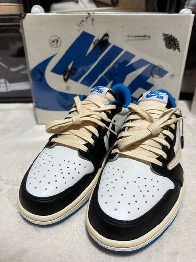 Travis Scott × fragment design × Nike Air Jordan 1 Low OG SP "Military Blue"
