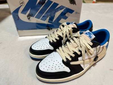 Travis Scott × fragment design × Nike Air Jordan 1 Low OG SP "Military Blue"