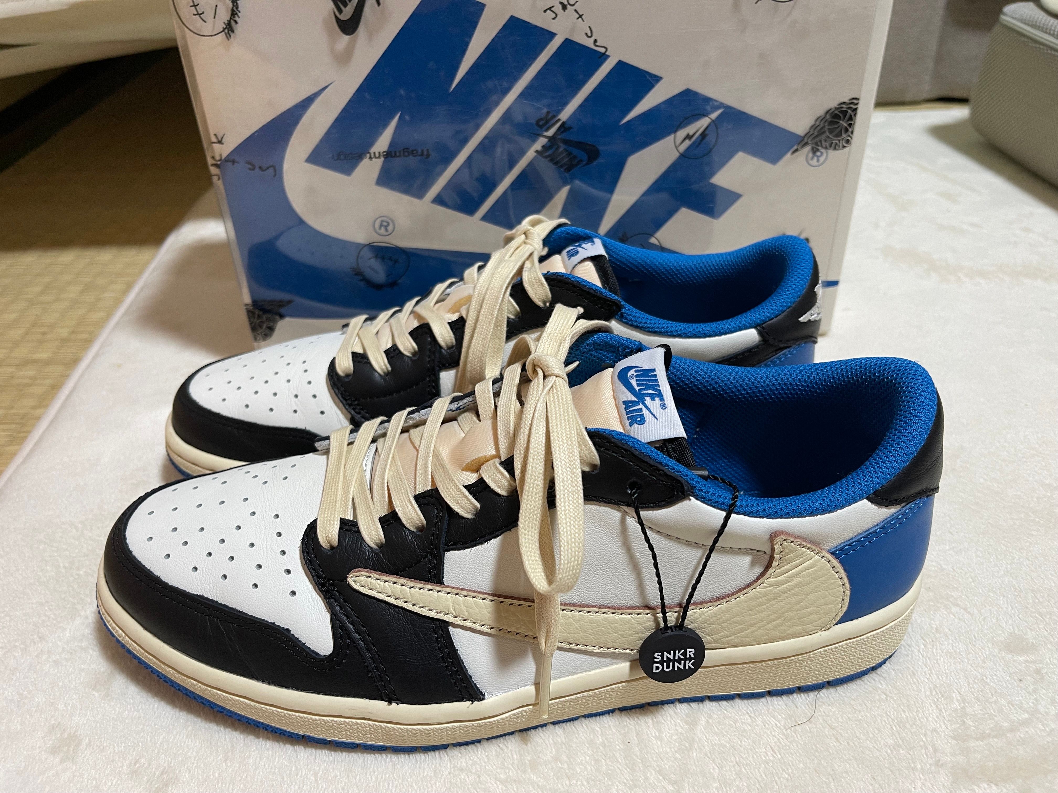 Travis Scott × fragment design × Nike Air Jordan 1 Low OG SP "Military Blue"