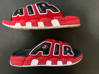 Nike Air More Uptempo Slide "University Red/Black" (FJ6035-600/FJ6036-600)