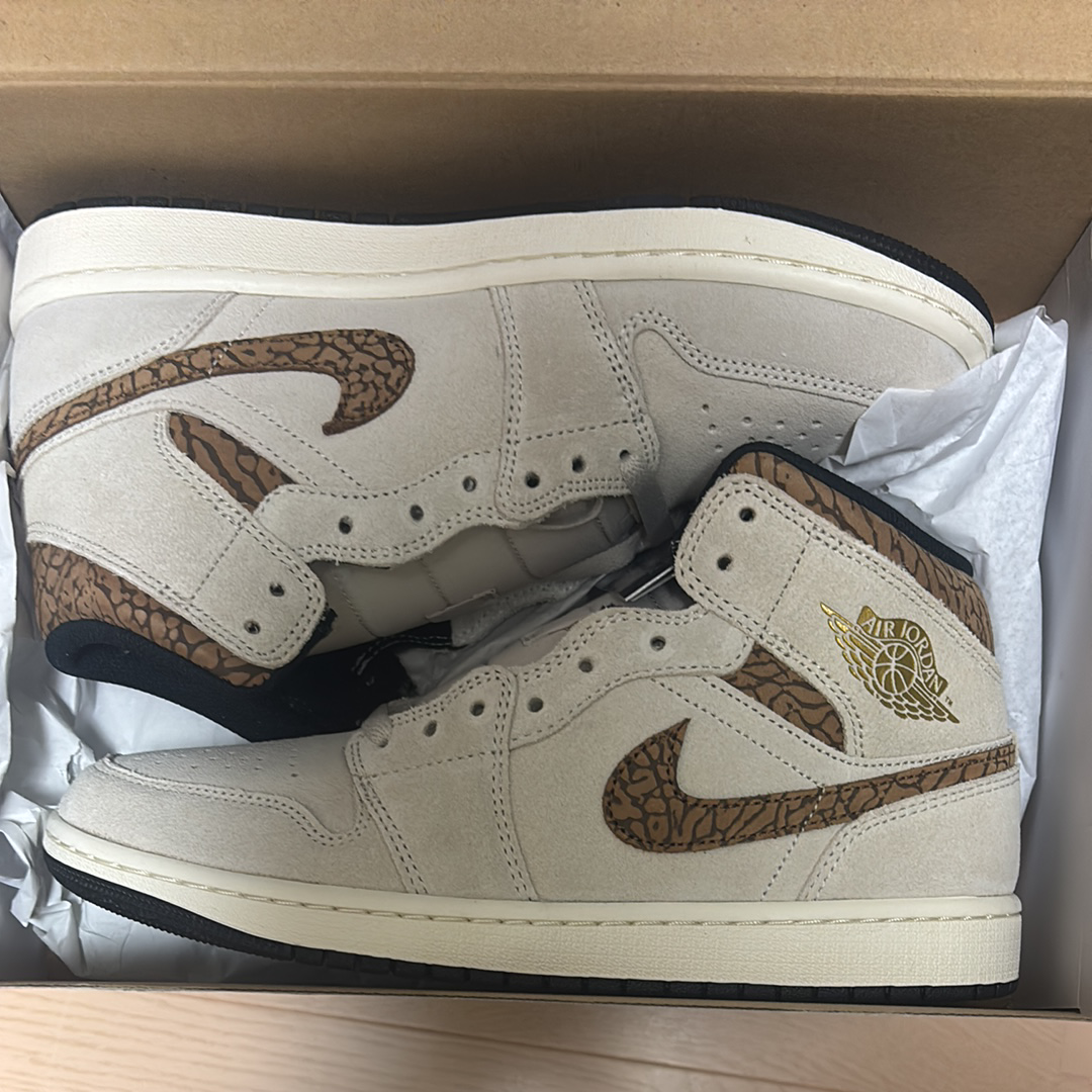 Nike Air Jordan 1 Mid SE "Brown Elephant/Safari"