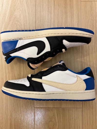 Travis Scott × fragment design × Nike Air Jordan 1 Low OG SP "Military Blue"