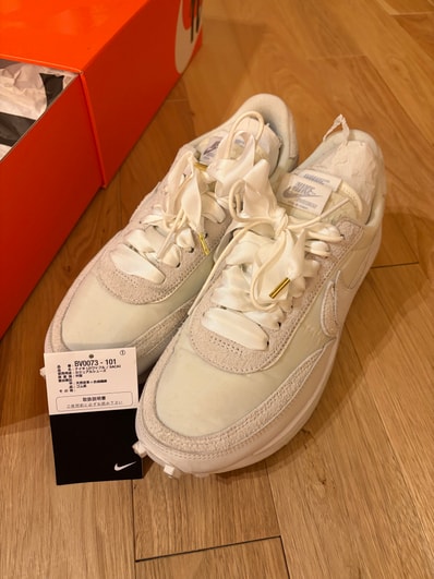 sacai × Nike LDV Waffle "Triple White"