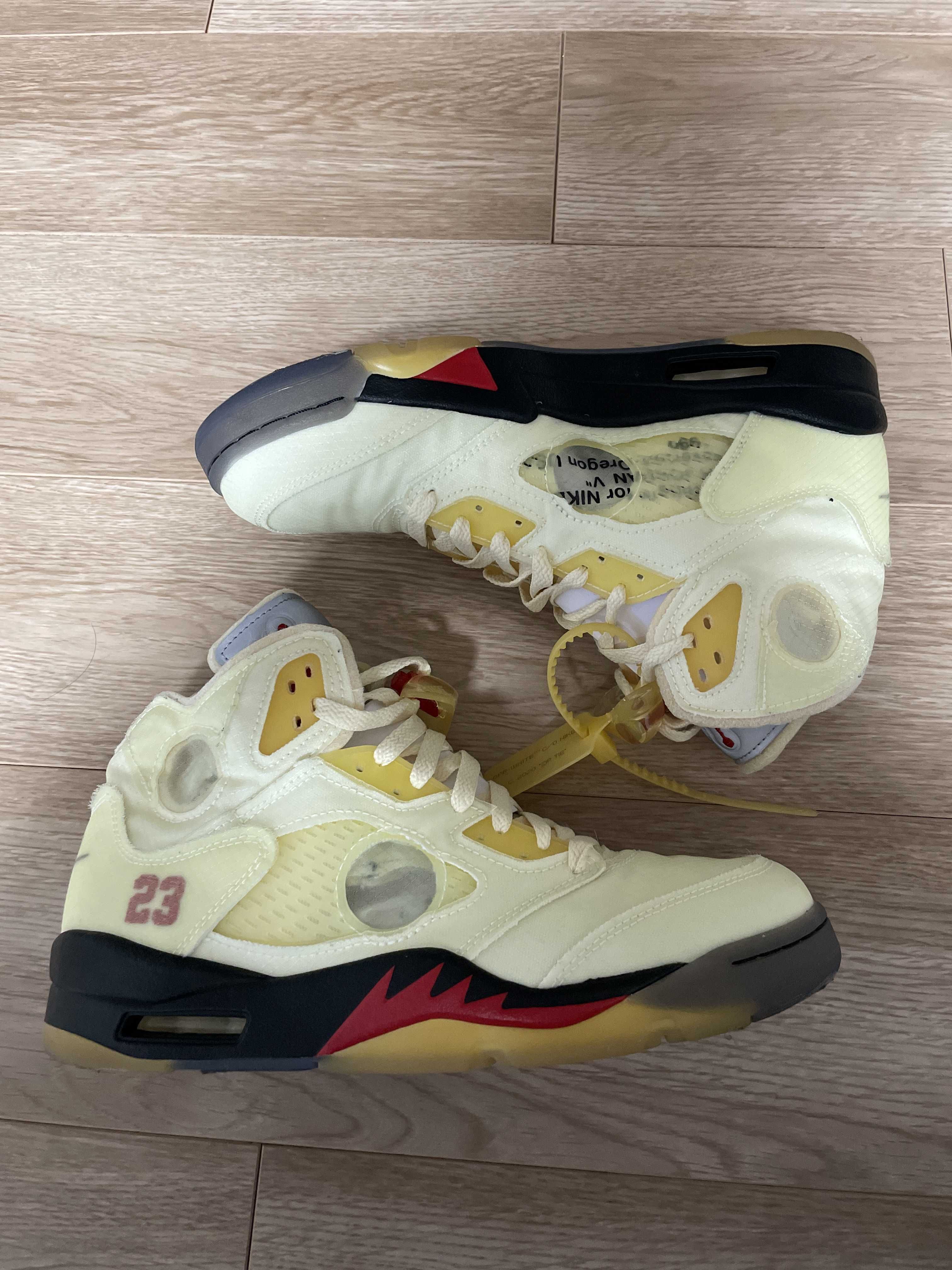 Off-White × Nike Air Jordan 5 "Sail"  