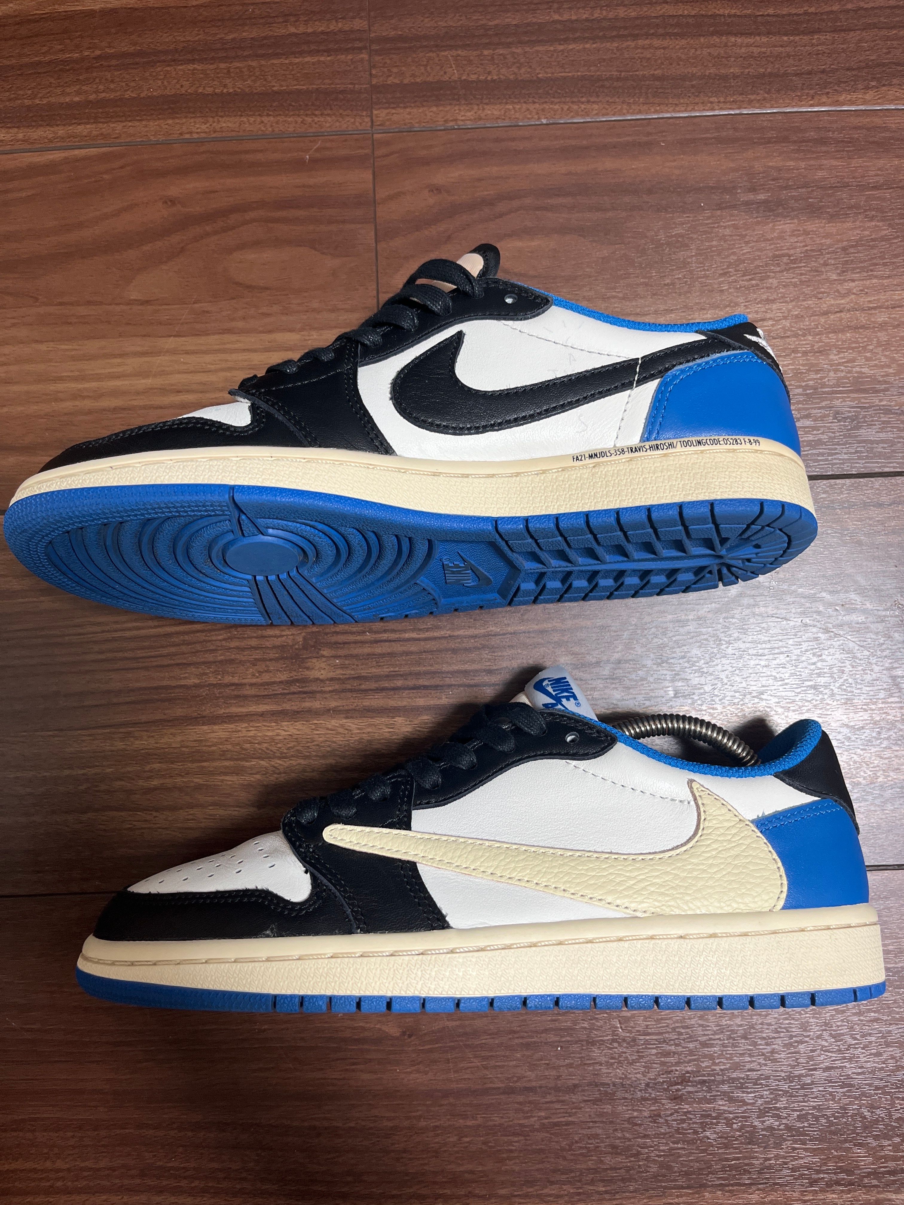 Travis Scott × fragment design × Nike Air Jordan 1 Low OG SP "Military Blue"