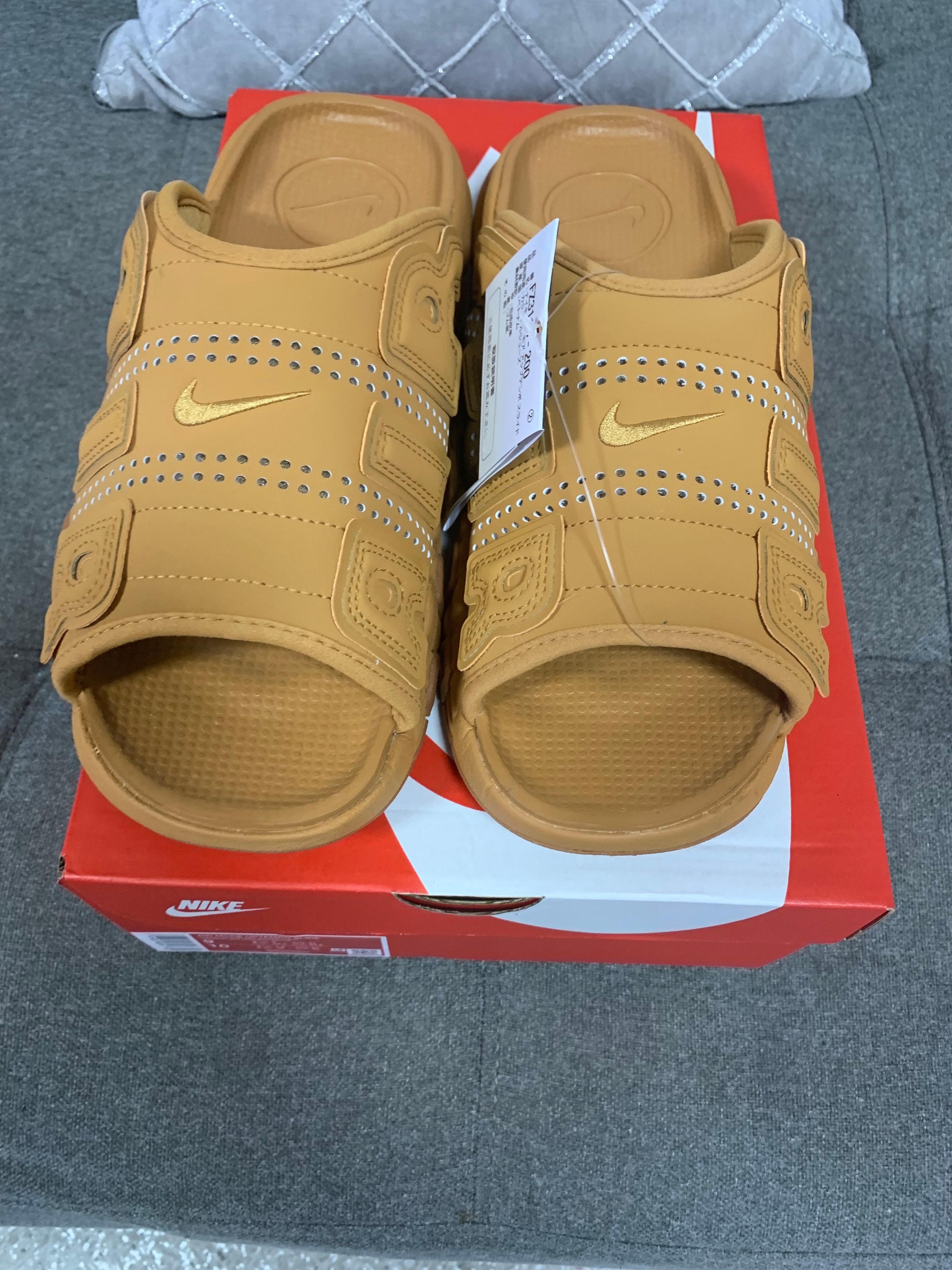 Nike Air More Uptempo Slide "Flax" (FZ3113-200/FZ3116-200)