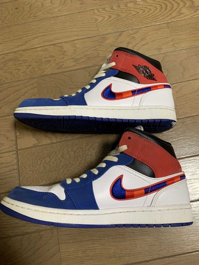 NIKE AIR JORDAN 1 MID "WHITE/BLUE/RED"