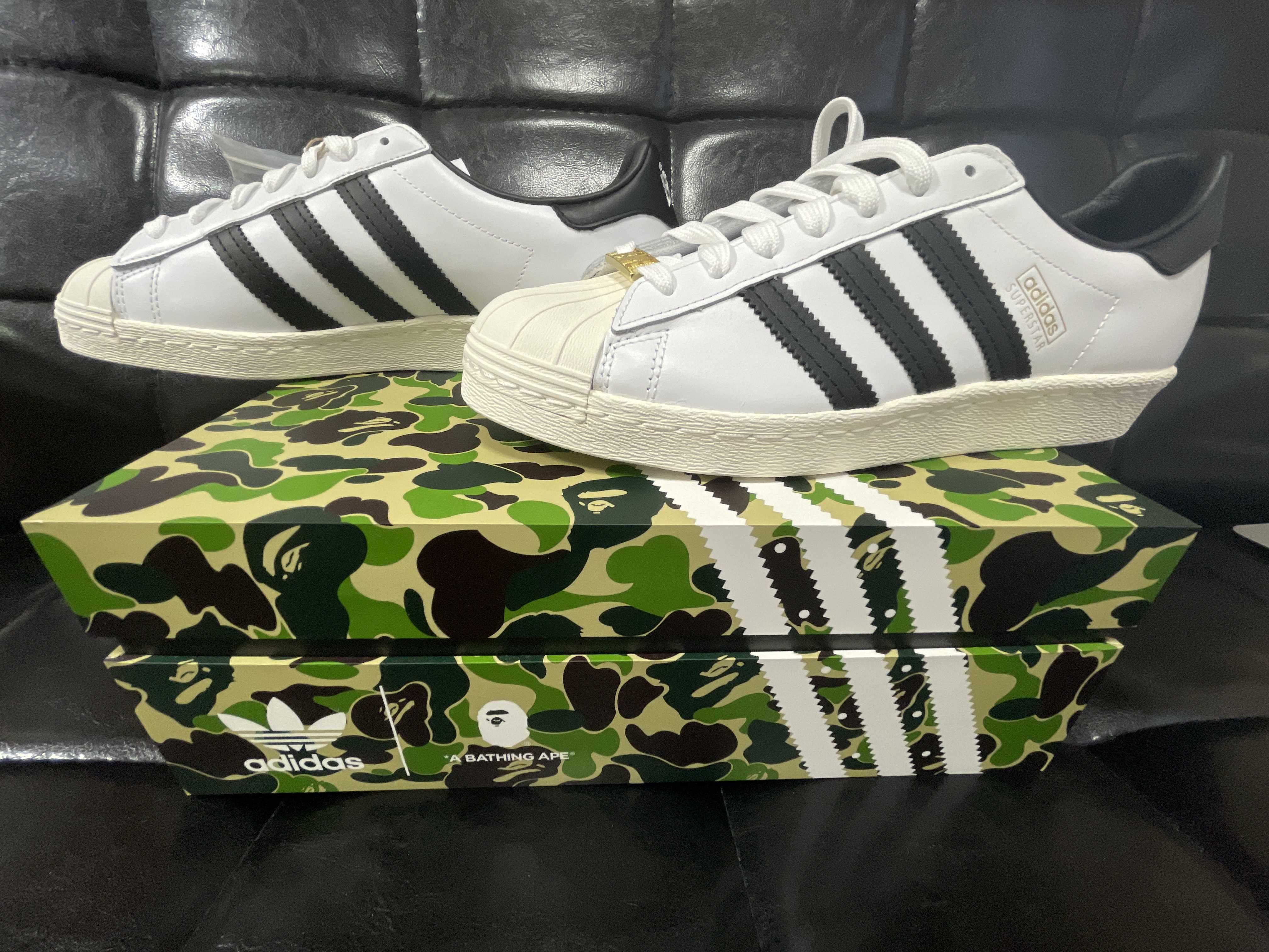 A BATHING APE × adidas Superstar 80s "White/Black"