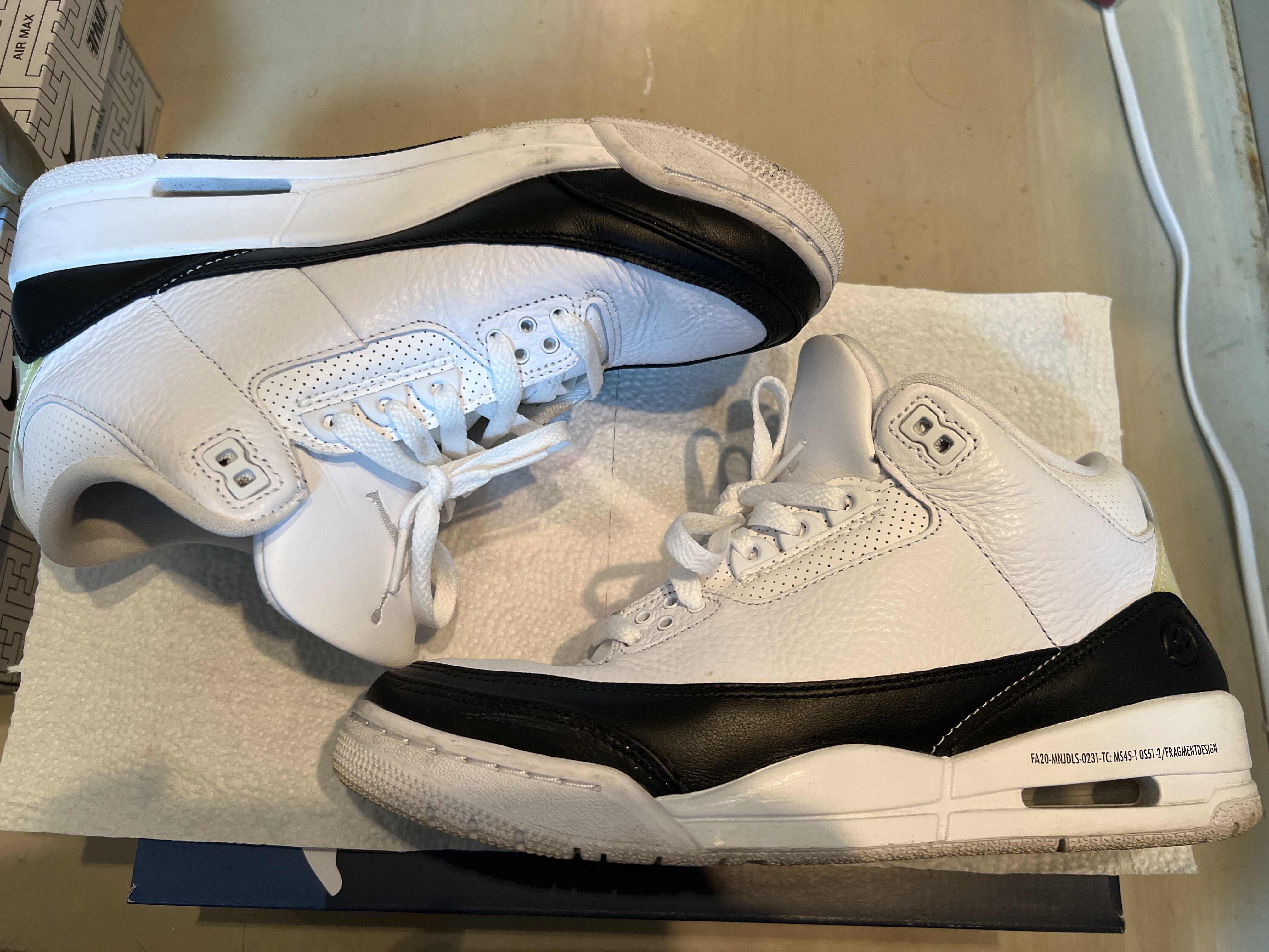 Fragment × Nike Air Jordan 3 "White/Black"