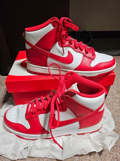 Nike Dunk High "Championship White and Red"