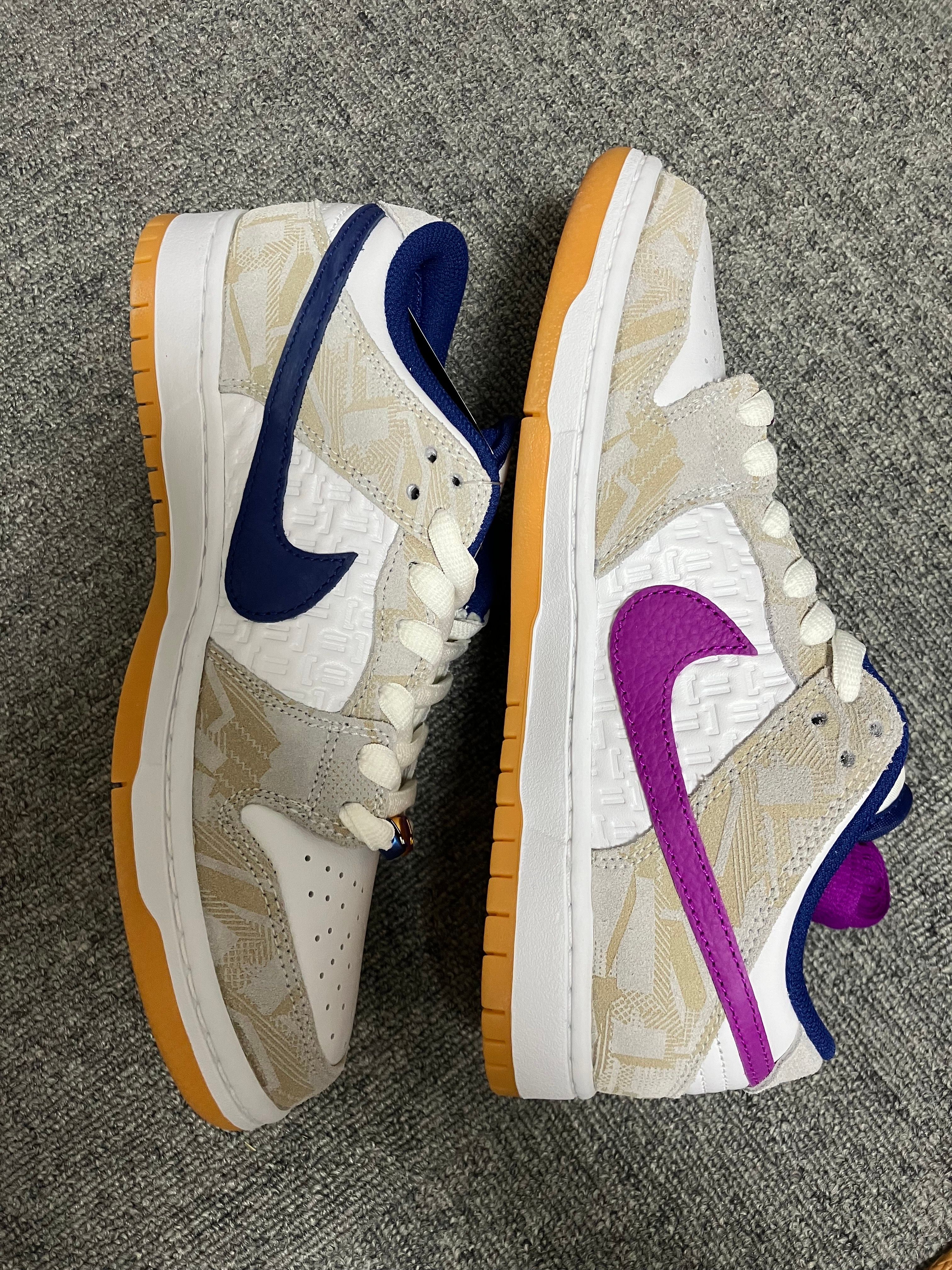 Rayssa Leal × Nike SB Dunk Low PRM "Pure Platinum and Vivid Purple"