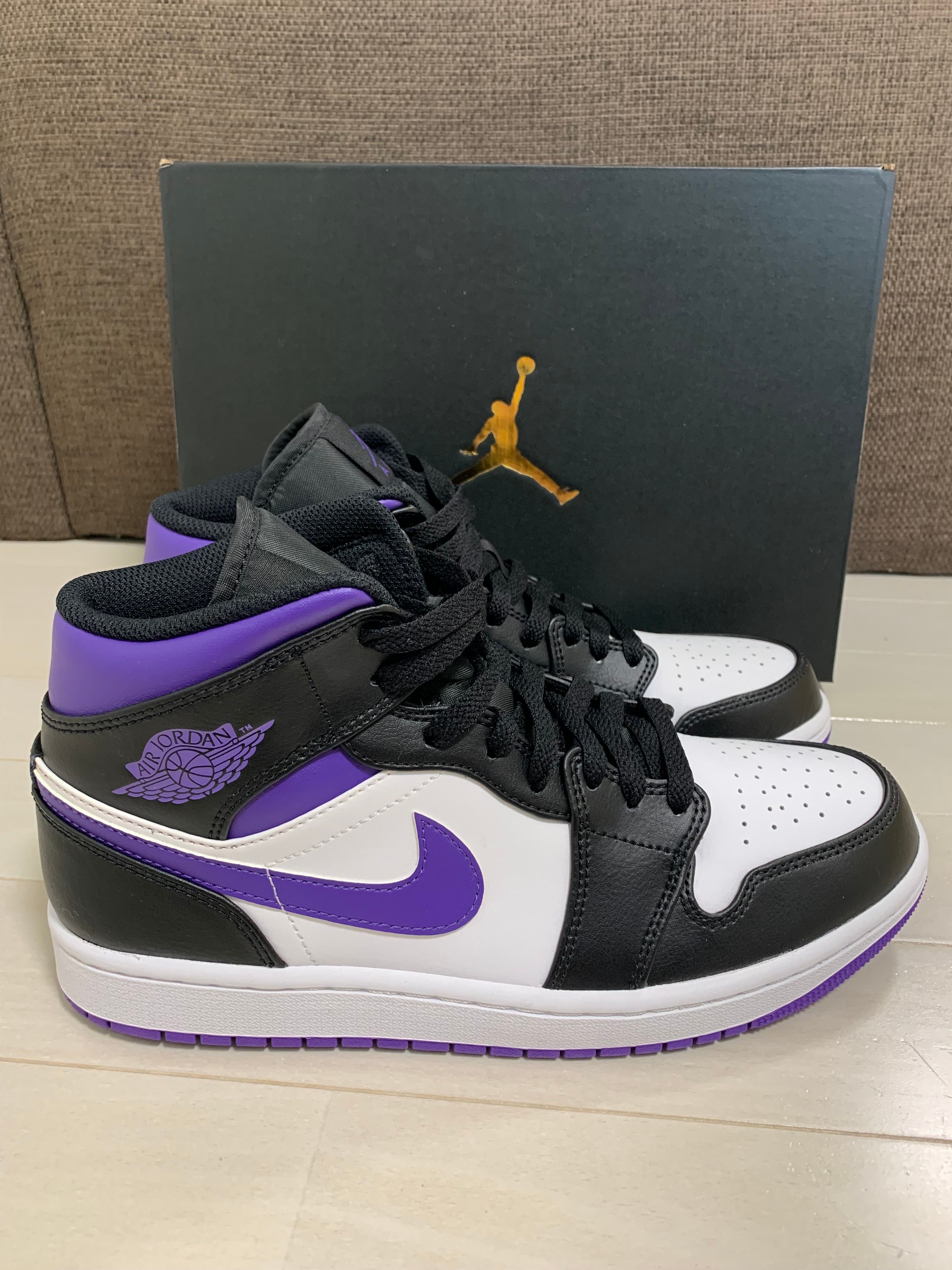 Nike Air Jordan 1 Mid "Black/Court Purple"