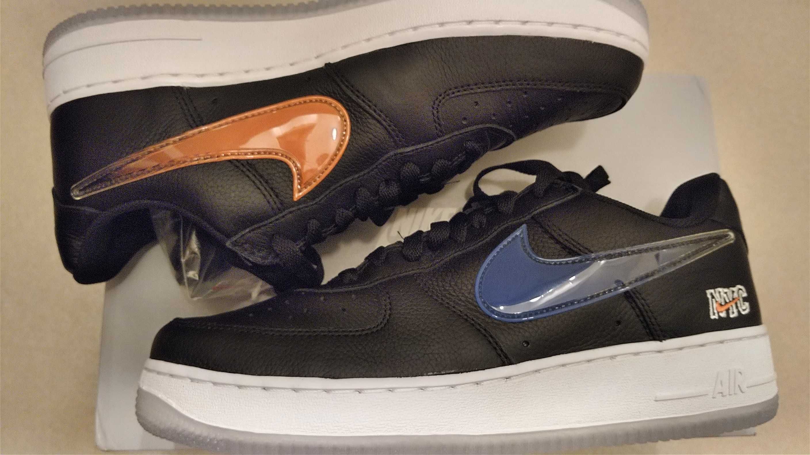 KITH × Nike Air Force 1 Low New York Knicks "Black/Brilliant Orange/Rush/Brilliant White"