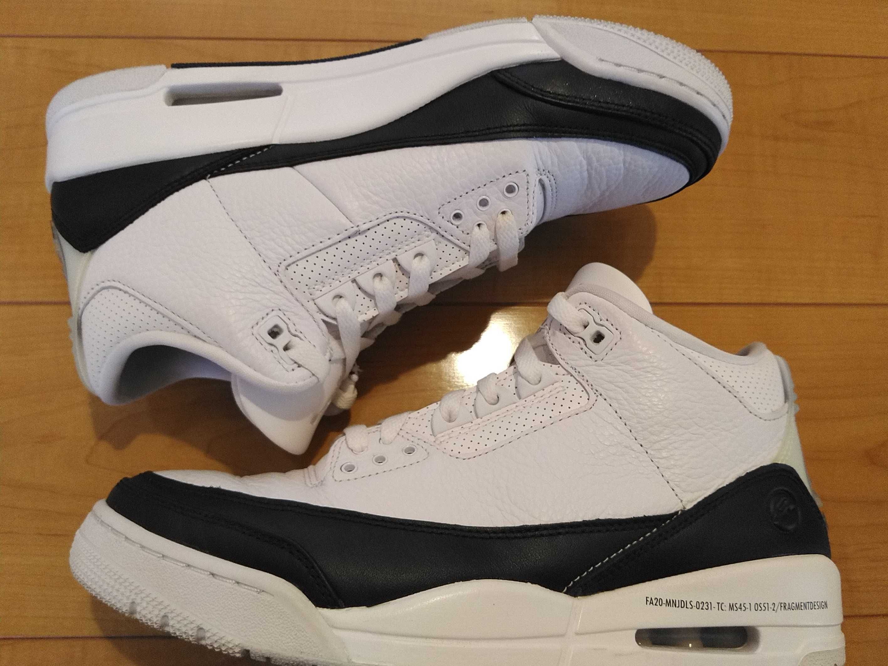 Fragment × Nike Air Jordan 3 "White/Black"