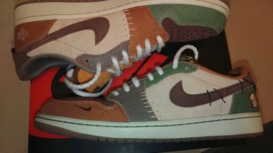 Zion Williamson × Nike Air Jordan 1 Low OG "Flax and Oil Green"