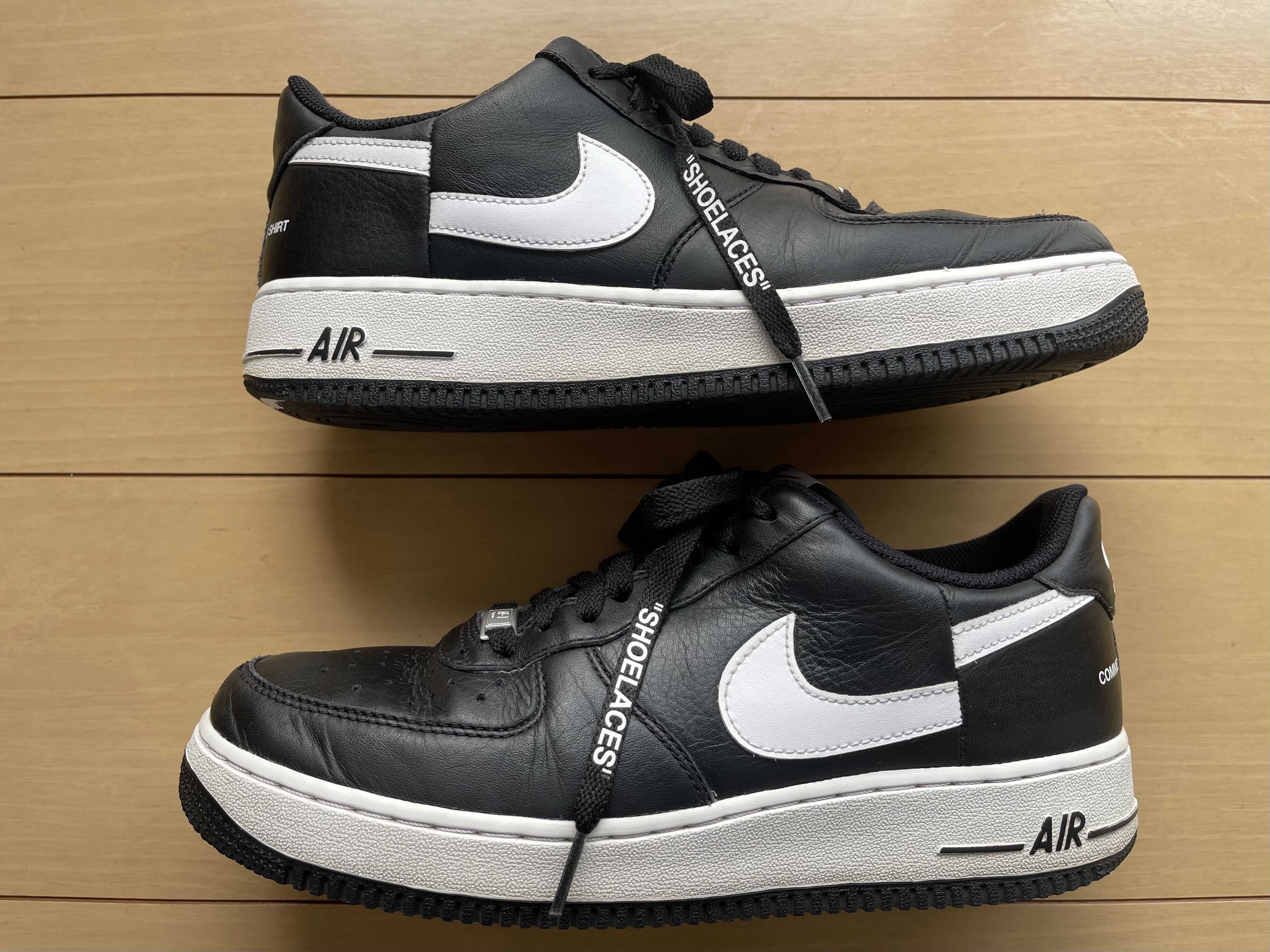 Supreme × COMME des GARCONS SHIRT × Nike Air Force 1 Low "Black/White" (2018)