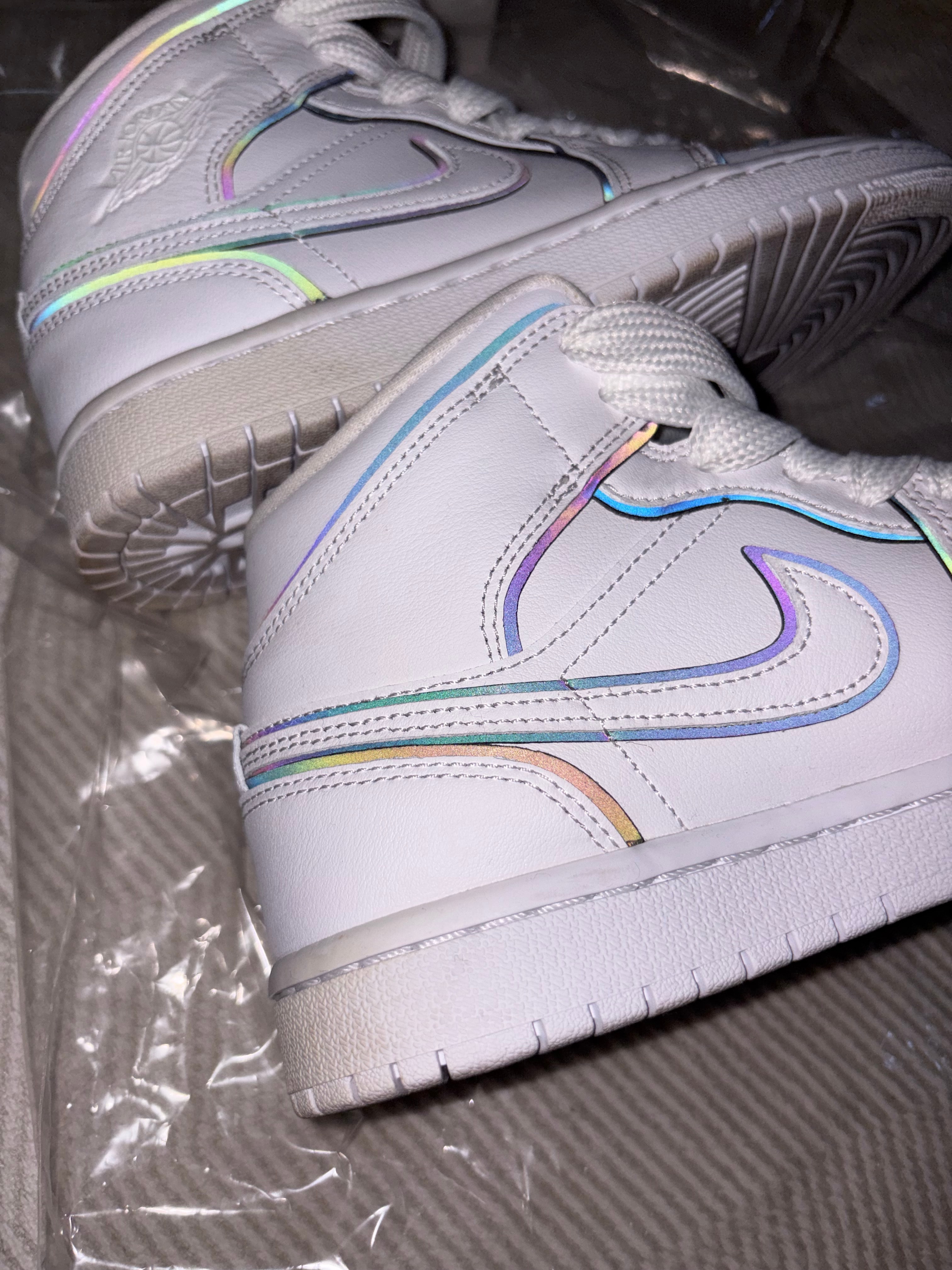 Nike Women's Air Jordan 1 Mid "White/Black"