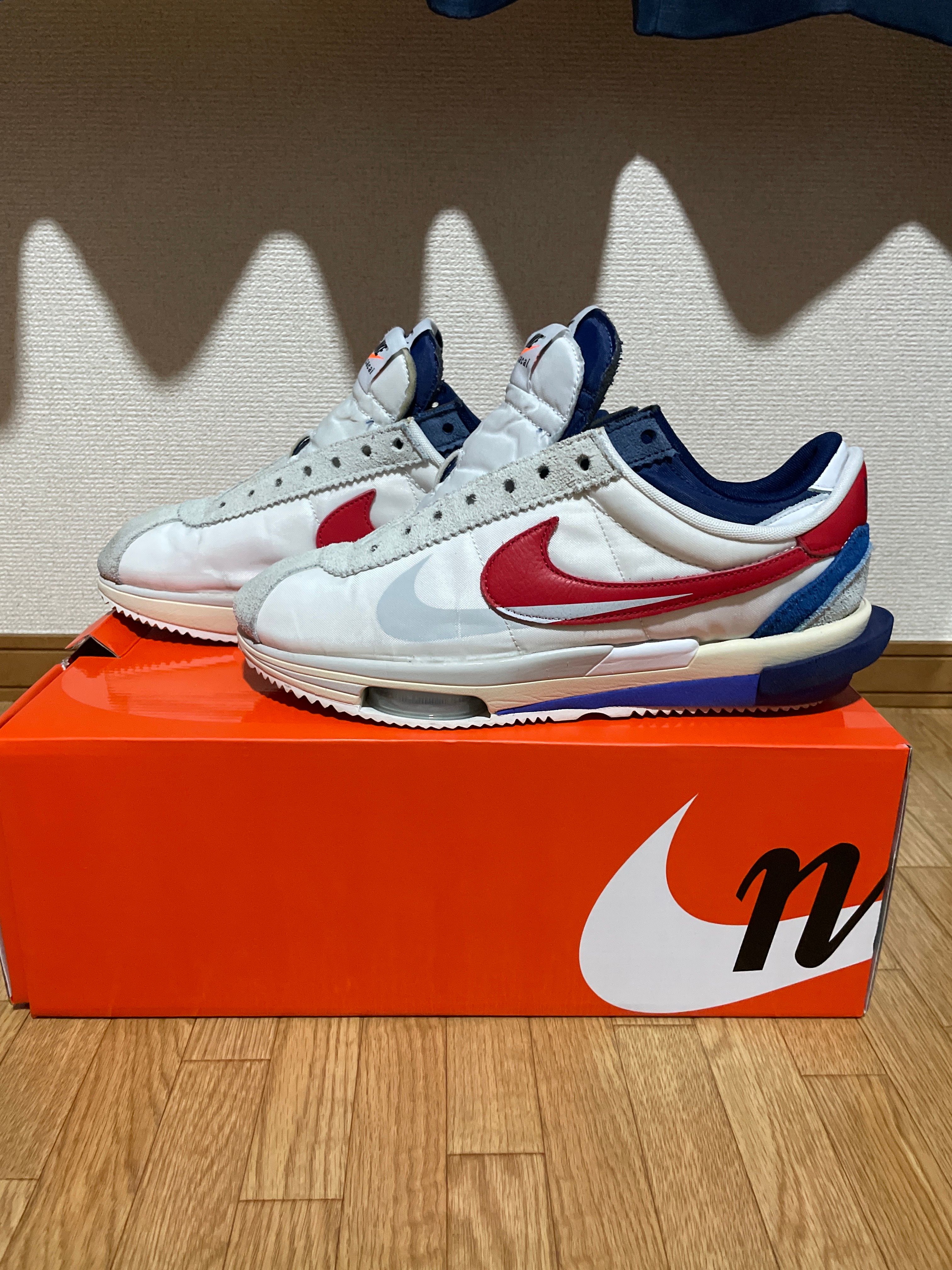 sacai × Nike Zoom Cortez "White and University Red"