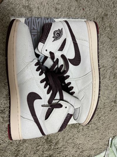 A Ma Maniere × Nike Air Jordan 1 Retro High OG "Sail and Burgundy"